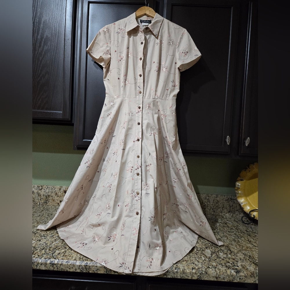 K Studio Collection Vintage embroidered shirt dresse